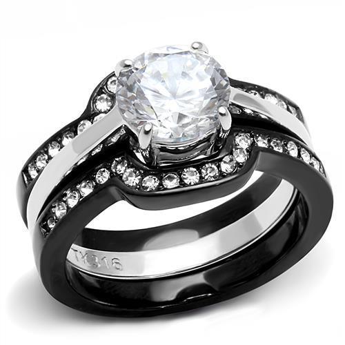 Women Stainless Steel Cubic Zirconia Rings TK3214 - Salim Fashion