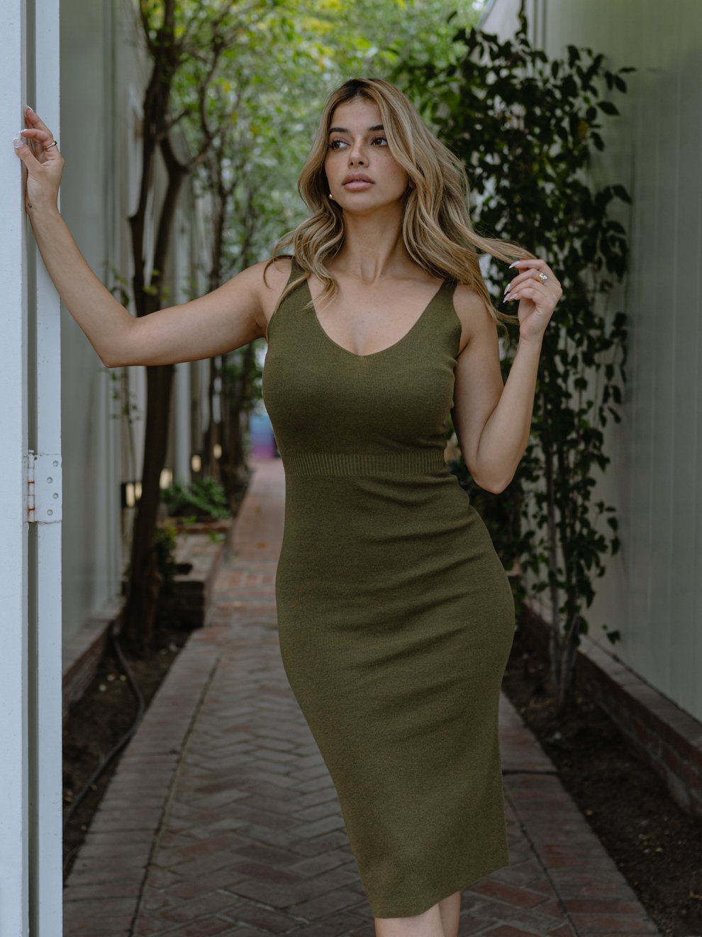 Uptown Knit Midi Dress - Salim Fashion