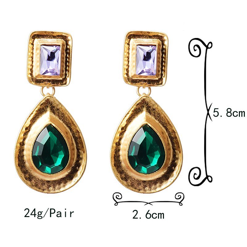 Fashion Earrings Metal Heart Shaped Diamond Jewelry - Salim Fashion