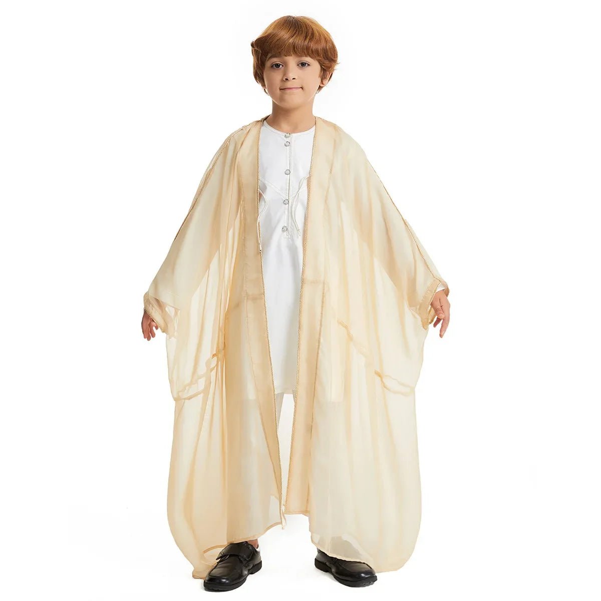 Eid Abayas For Prayer Clothes Boy Kids Kebaya Open Muslim Kimono Abaya Turkey Arabic Islam Djellaba Homme Robe Musulmane Hombre