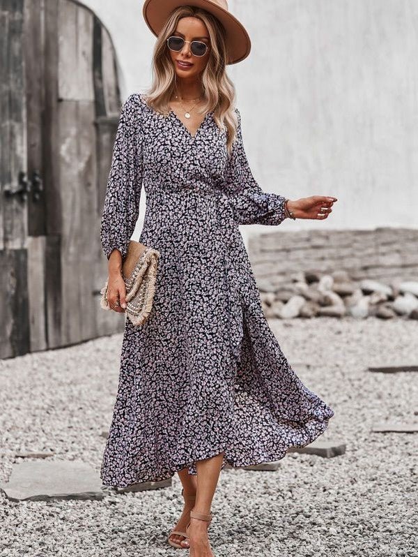 Printed midi dress - Salim Fashion