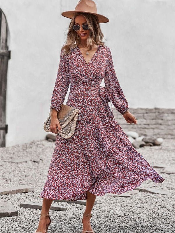 Printed midi dress - Salim Fashion