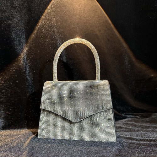 Evening Bag Clutch Purses for Women, Rhinestone silver dinner handbag - Salim Fashion