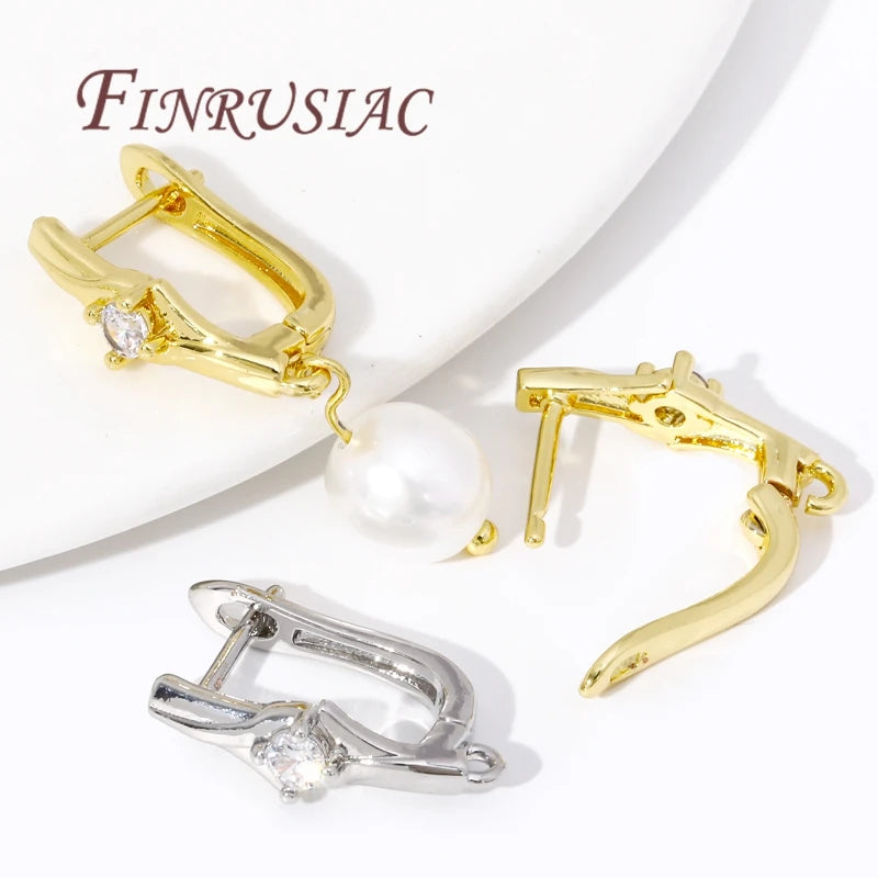 18K Gold Plated Earwires Fasteners,Earring Hook Clasp,Earrings Fixtures,Accessories For Earrings,DIY Jewelry Making Supplies