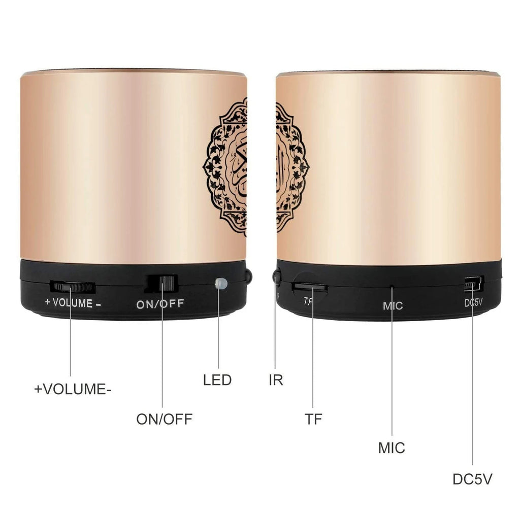 The New Quran Muslim Speaker,Smart Koran Translation Small Portable Remote Control Bluetooth MP3 FM IF Player Ramadan Hajj Gifts