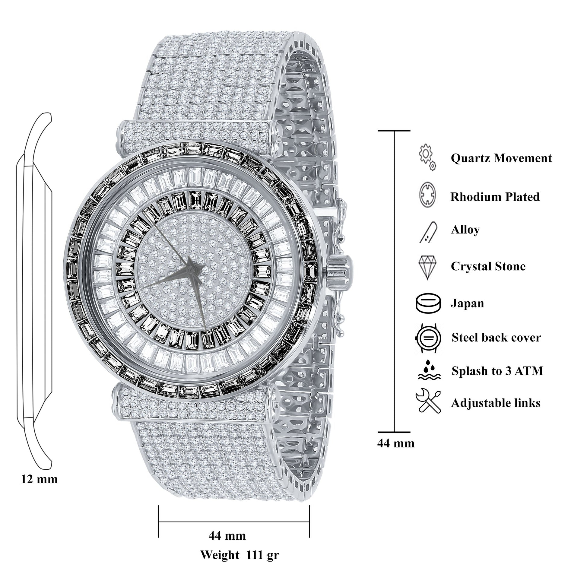 FOXY CZ ICED OUT WATCH | 5110347 - Salim Fashion
