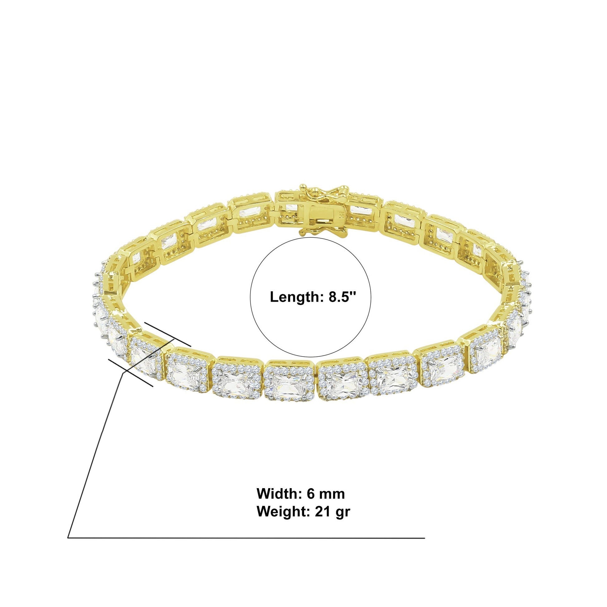 FOXY 6MM SQUARE TENNIS BRACELET I 962222 - Salim Fashion