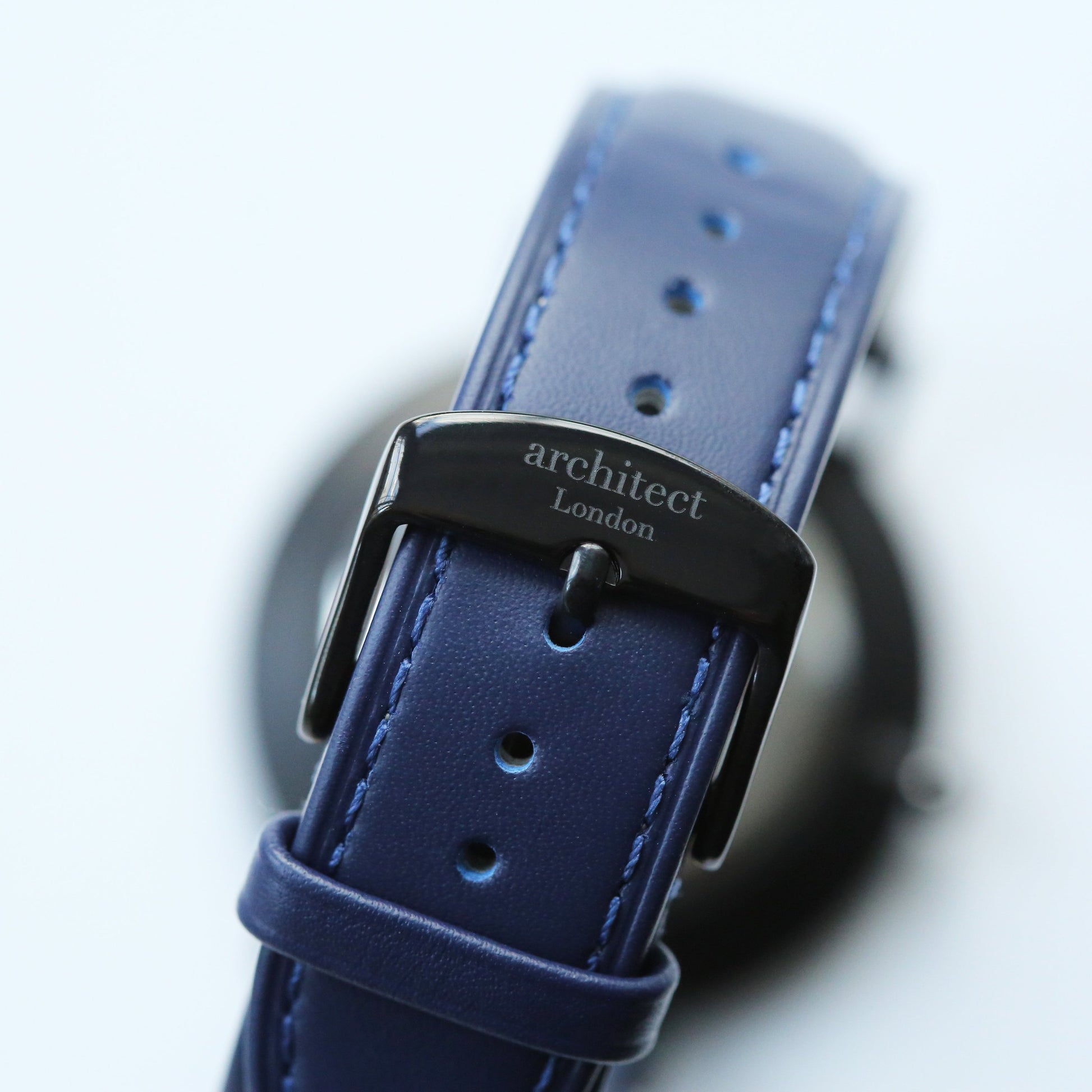 Modern Font Engraving - Men's Minimalist Watch + Admiral Blue Strap - Salim Fashion
