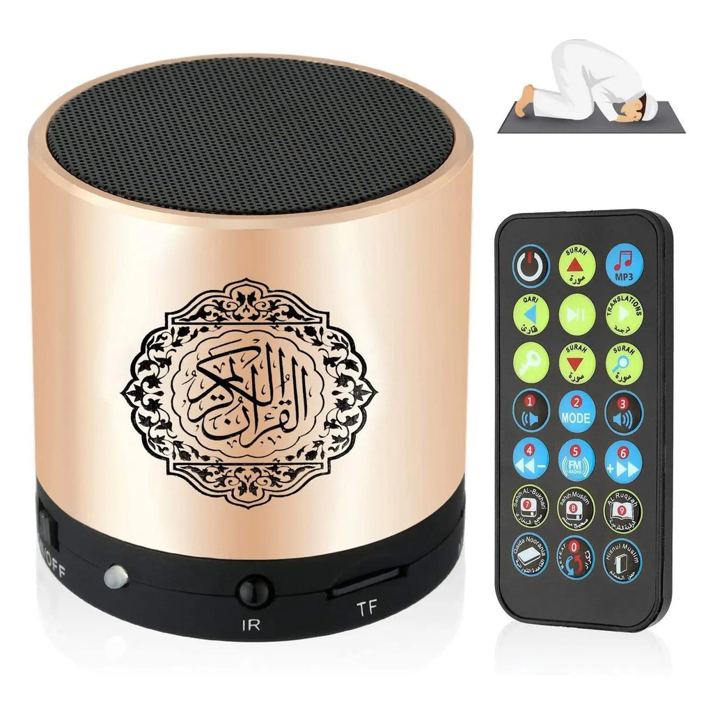 The New Quran Muslim Speaker,Smart Koran Translation Small Portable Remote Control Bluetooth MP3 FM IF Player Ramadan Hajj Gifts