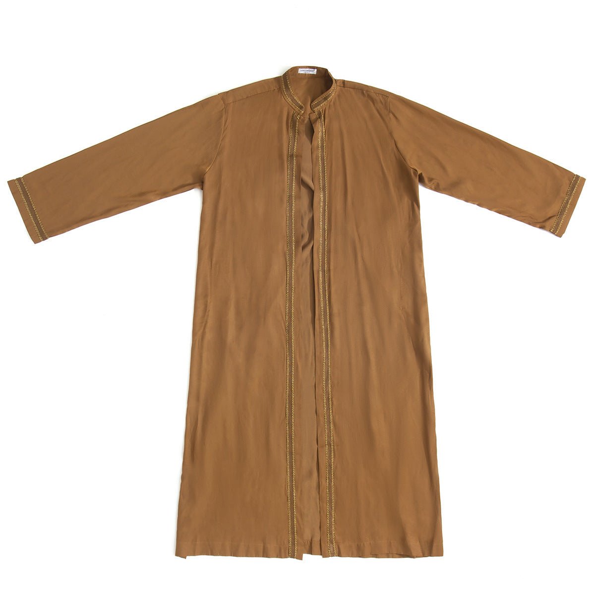 Men Open Abaya Muslim Saudi Jubba Thobe Islamic Clothing Ramadan Kimono Long Sleeve Robe Caftan Dubai Stand Collar Arabic