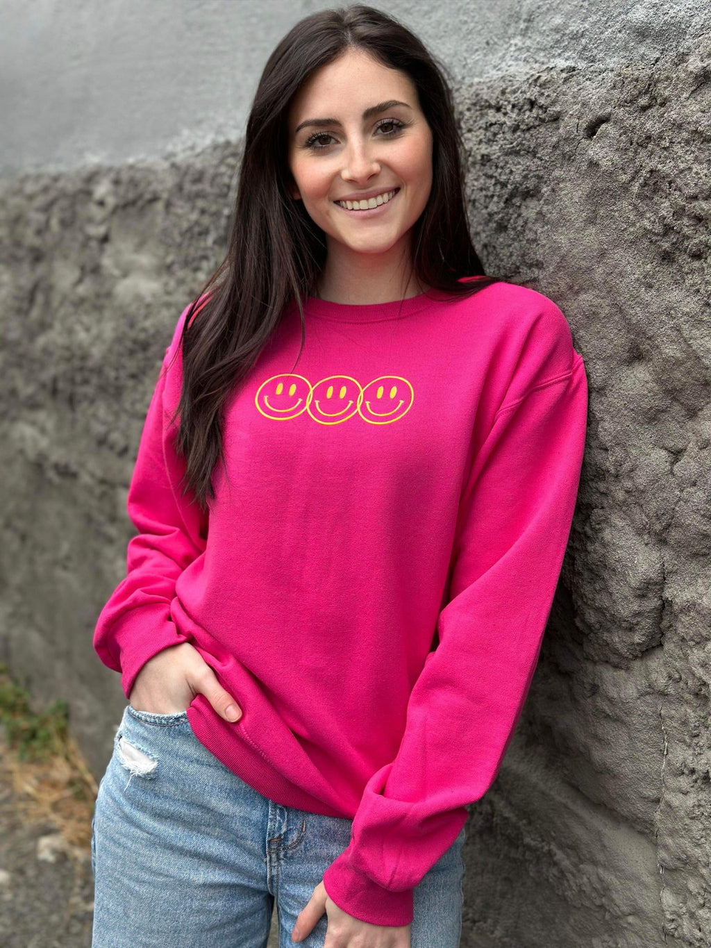 Look for Something Positive Pink Sweatshirt - Salim Fashion