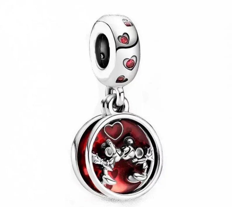 MINISO League Of Legends Mickey Mouse Minnie Plata Deley 925 Sterling Silver Charm Beads Fit Original Pandora Bracelet Jewelry