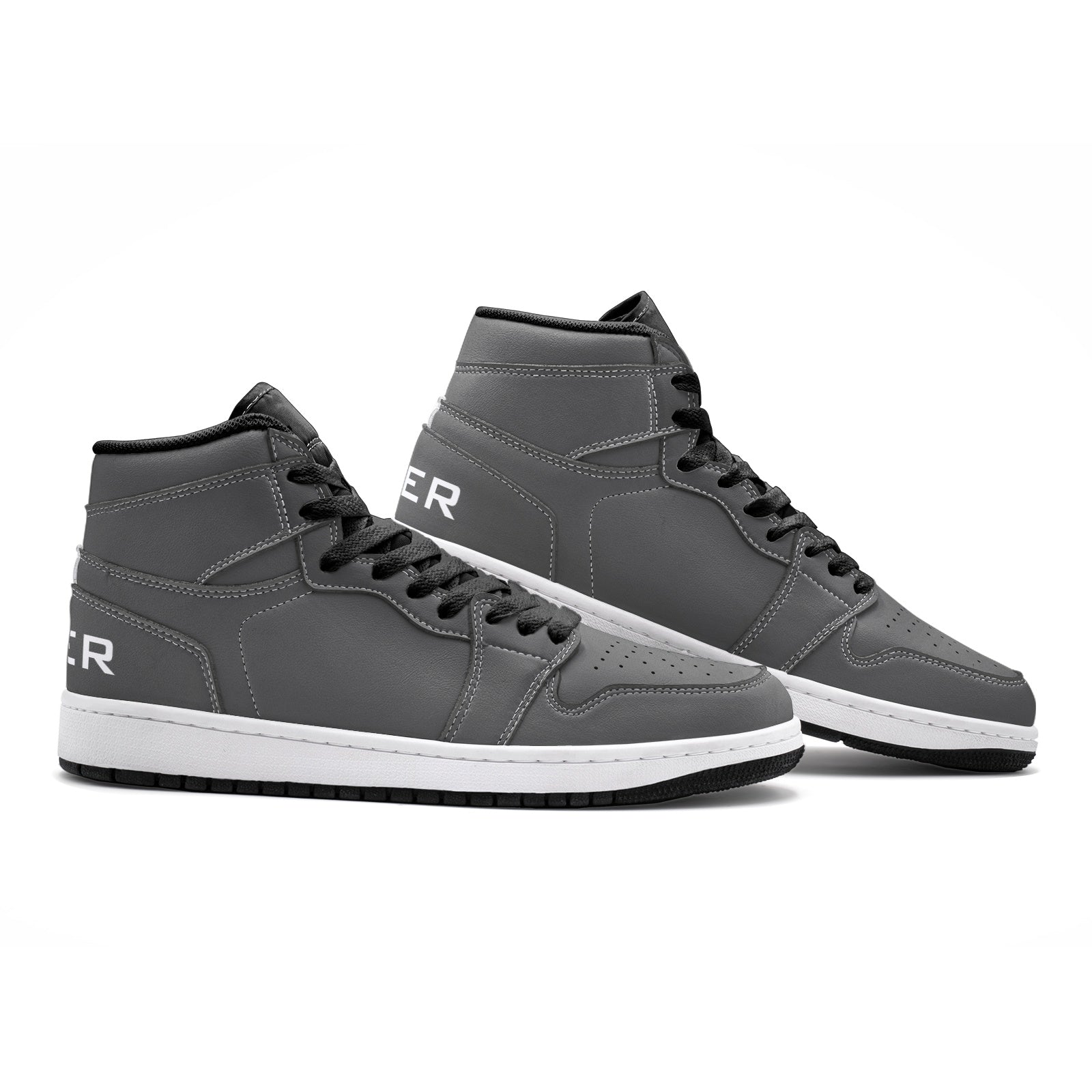 VIPER HIP HOP SHOES High Top Style 55TO Gray Sneakers - Salim Fashion