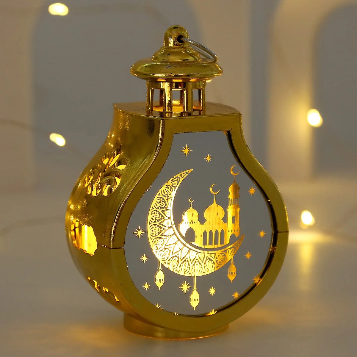Eid Mubarak Led Wind Lamp Ornament Islam Muslim Party Decor Supplies Ramadan Wind Lantern Eid Decoration For Home Party Gift