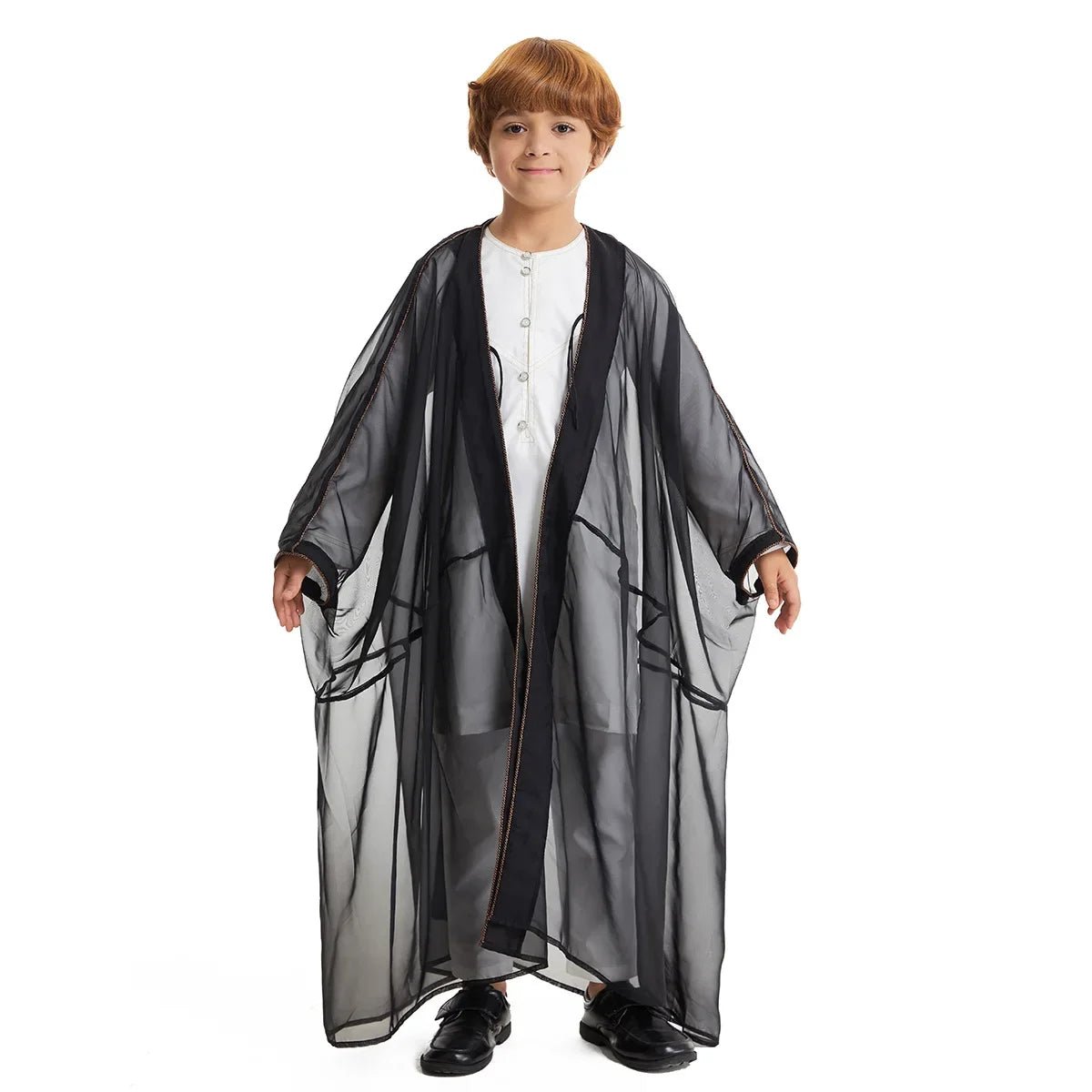 Eid Abayas For Prayer Clothes Boy Kids Kebaya Open Muslim Kimono Abaya Turkey Arabic Islam Djellaba Homme Robe Musulmane Hombre
