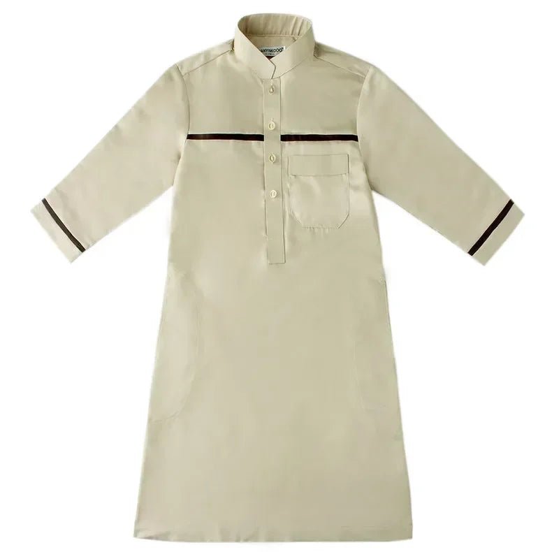 Muslim Arab Jubba Boys Robe Kids Abayas Kaftan Islamic Clothing Long Sleeve Thobe Middle East Teenage Clothing Ramadan Dress Eid