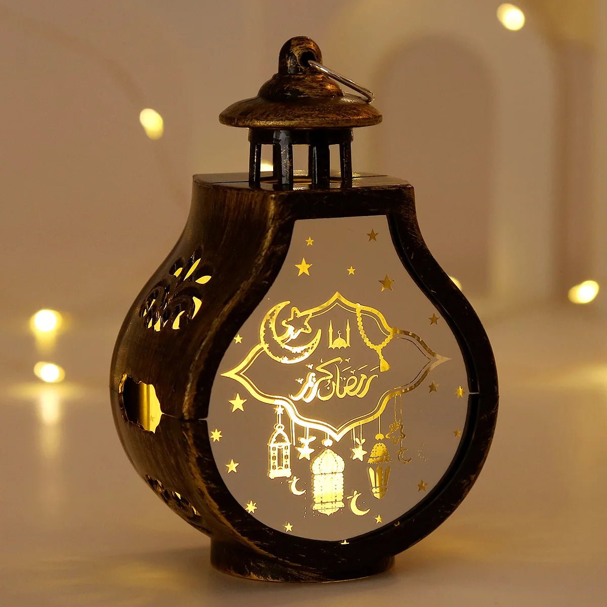 Eid Mubarak Led Wind Lamp Ornament Islam Muslim Party Decor Supplies Ramadan Wind Lantern Eid Decoration For Home Party Gift