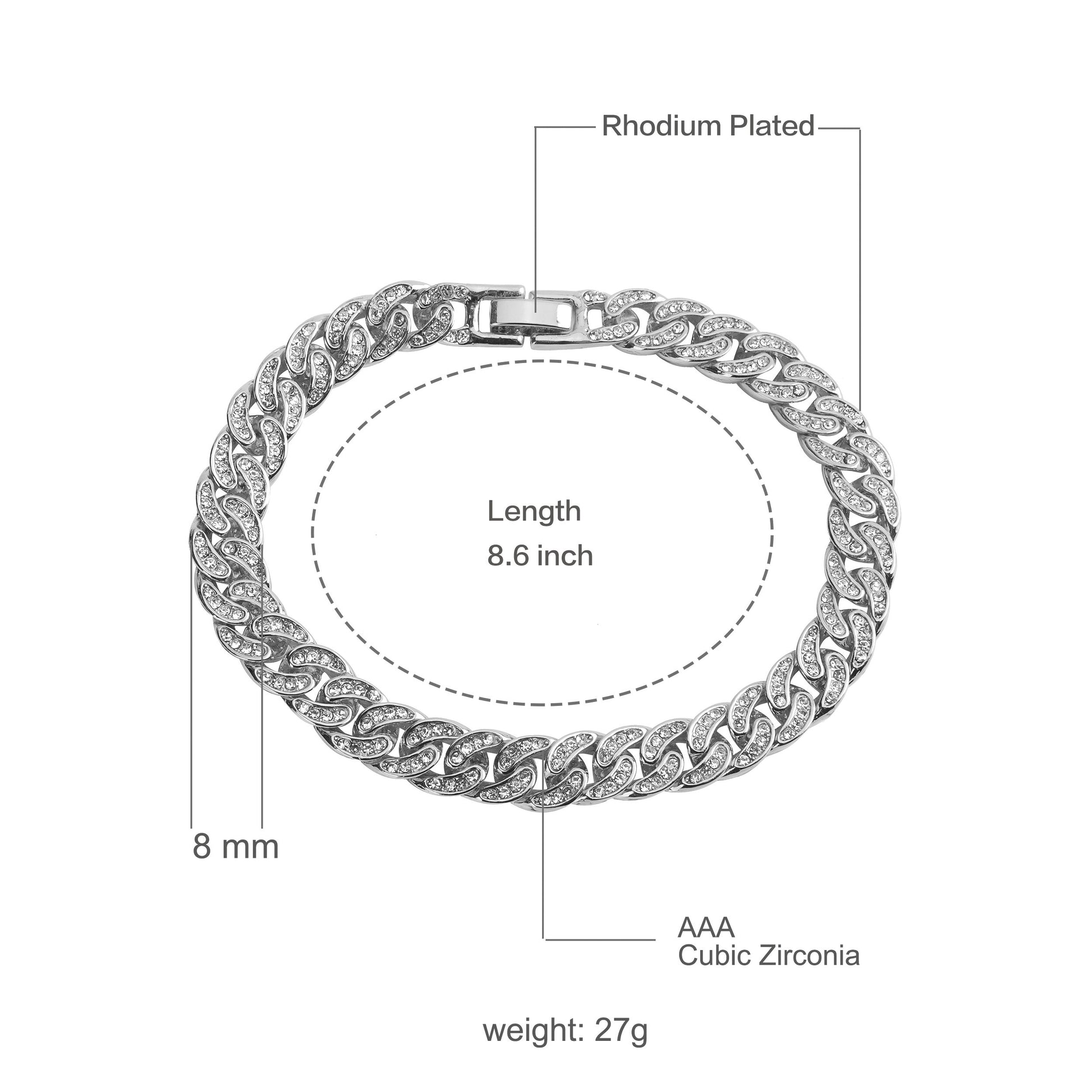 CREW BM 8 MM Cuban Bracelet | 970751 - Salim Fashion