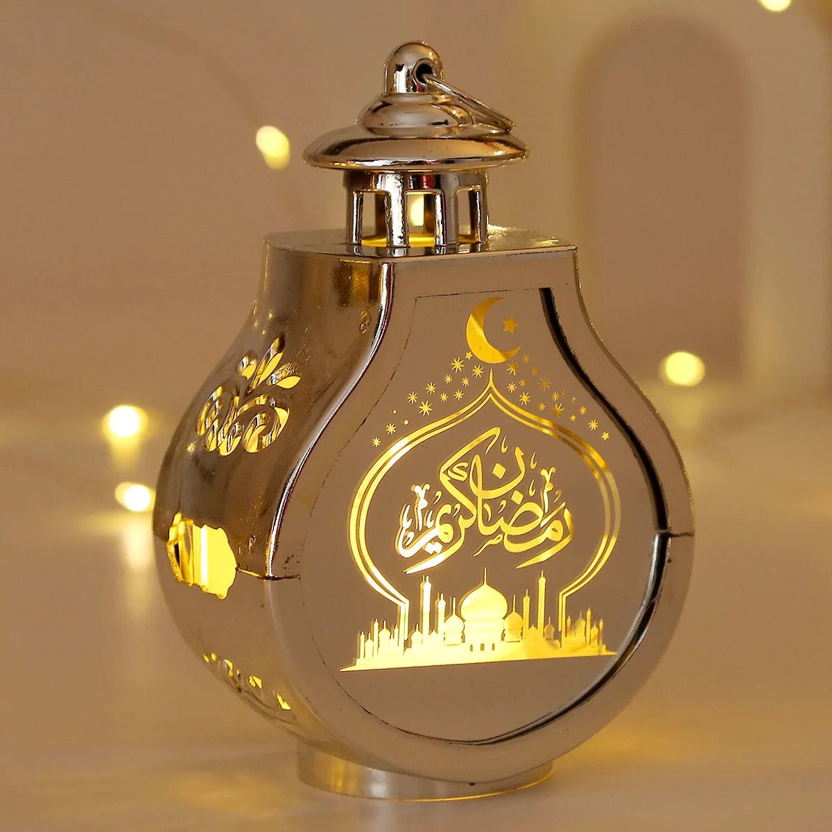 Eid Mubarak Led Wind Lamp Ornament Islam Muslim Party Decor Supplies Ramadan Wind Lantern Eid Decoration For Home Party Gift
