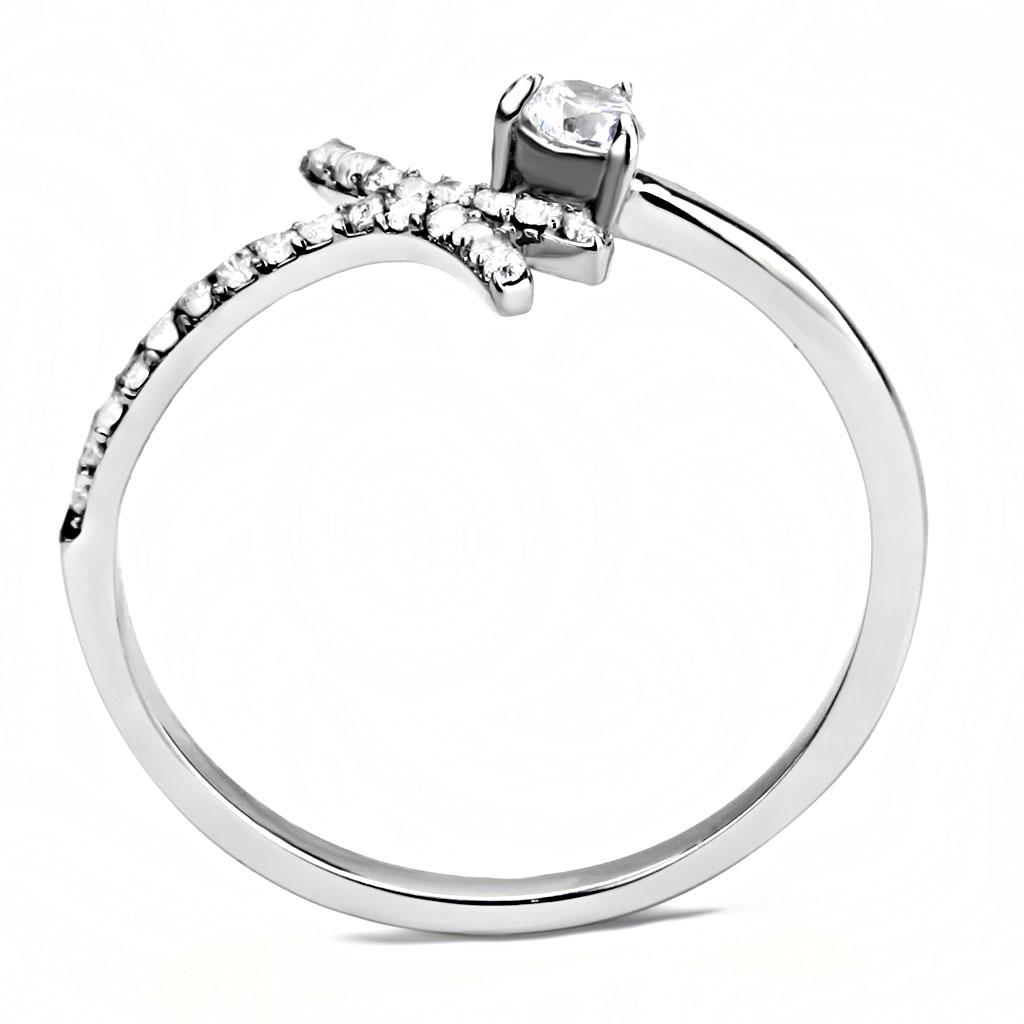 DA145 - High polished (no plating) Stainless Steel Ring with AAA Grade - Salim Fashion