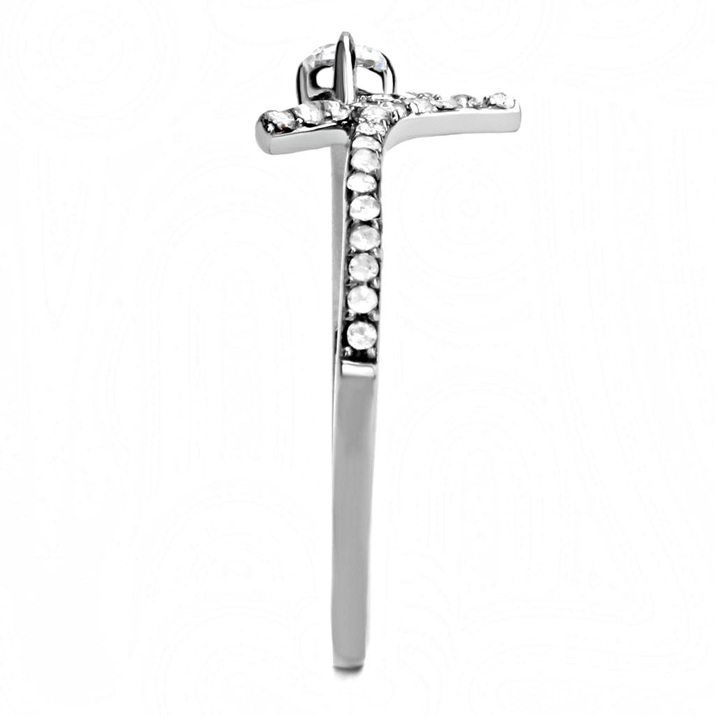DA145 - High polished (no plating) Stainless Steel Ring with AAA Grade - Salim Fashion