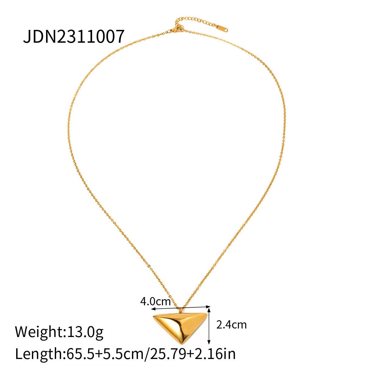Triangle pendant necklace jewelry simple design jewelry - Salim Fashion