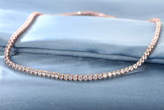 Tennis Necklace and Princess Halo Earring Set with Luxe Gift Box - 18K - Salim Fashion