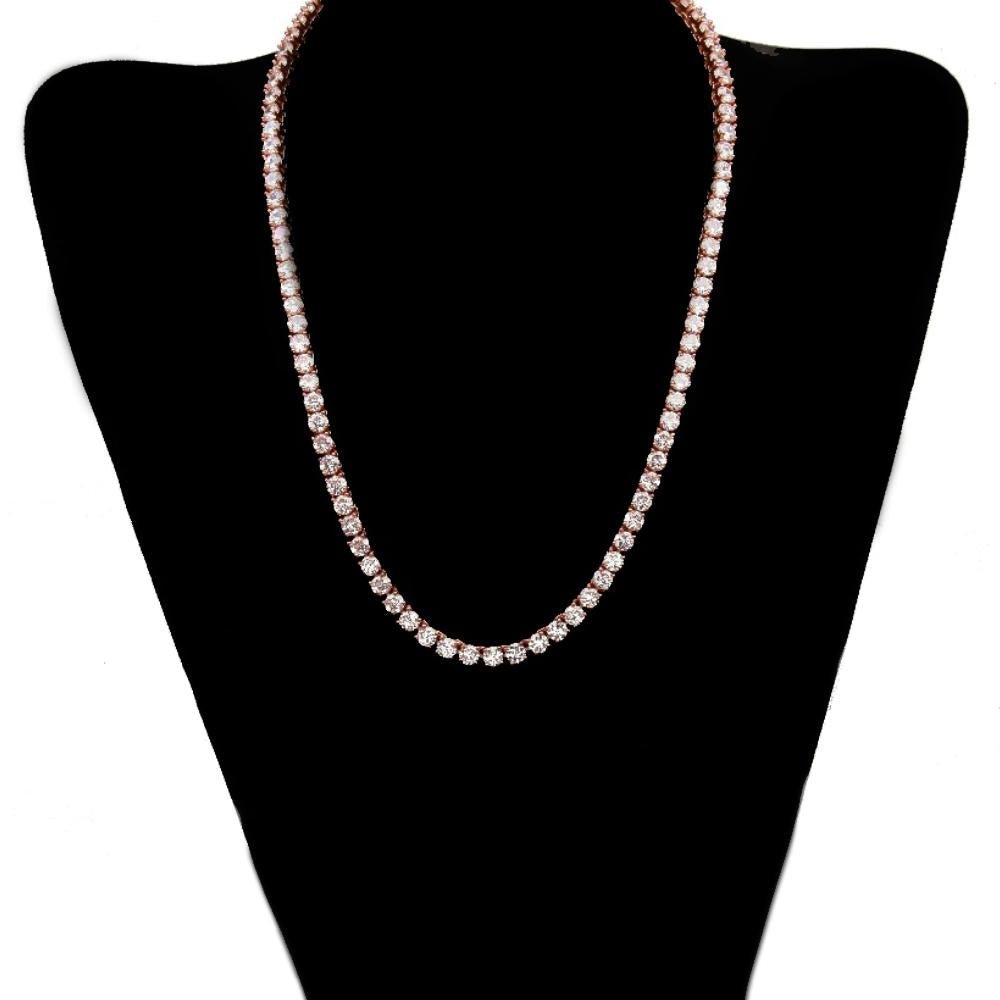 Tennis Necklace and Princess Halo Earring Set with Luxe Gift Box - 18K - Salim Fashion
