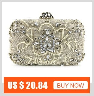 Diamond Evening Clutch Bag For Women Wedding Golden Clutch Purse Chain - Salim Fashion