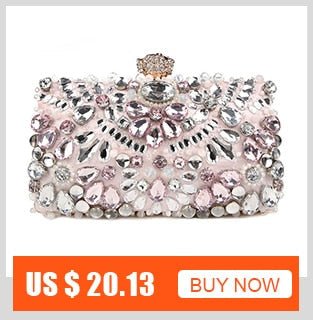 Diamond Evening Clutch Bag For Women Wedding Golden Clutch Purse Chain - Salim Fashion