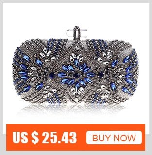 Diamond Evening Clutch Bag For Women Wedding Golden Clutch Purse Chain - Salim Fashion