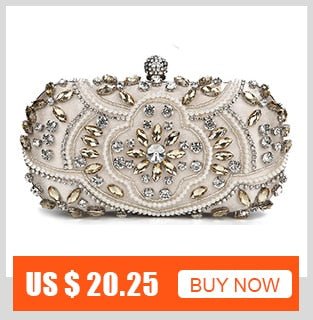 Diamond Evening Clutch Bag For Women Wedding Golden Clutch Purse Chain - Salim Fashion