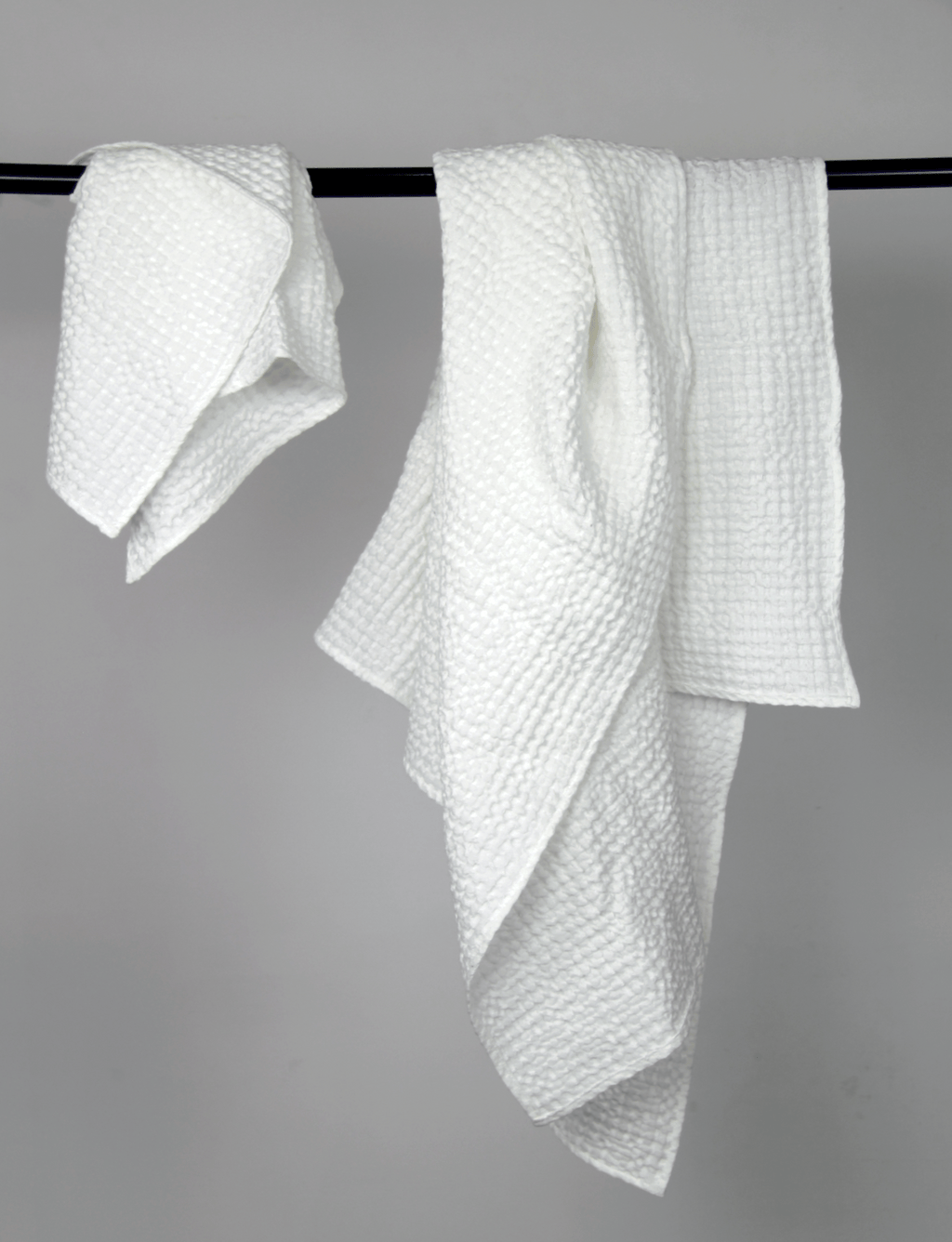 Set of linen waffle robes with towels - Salim Fashion
