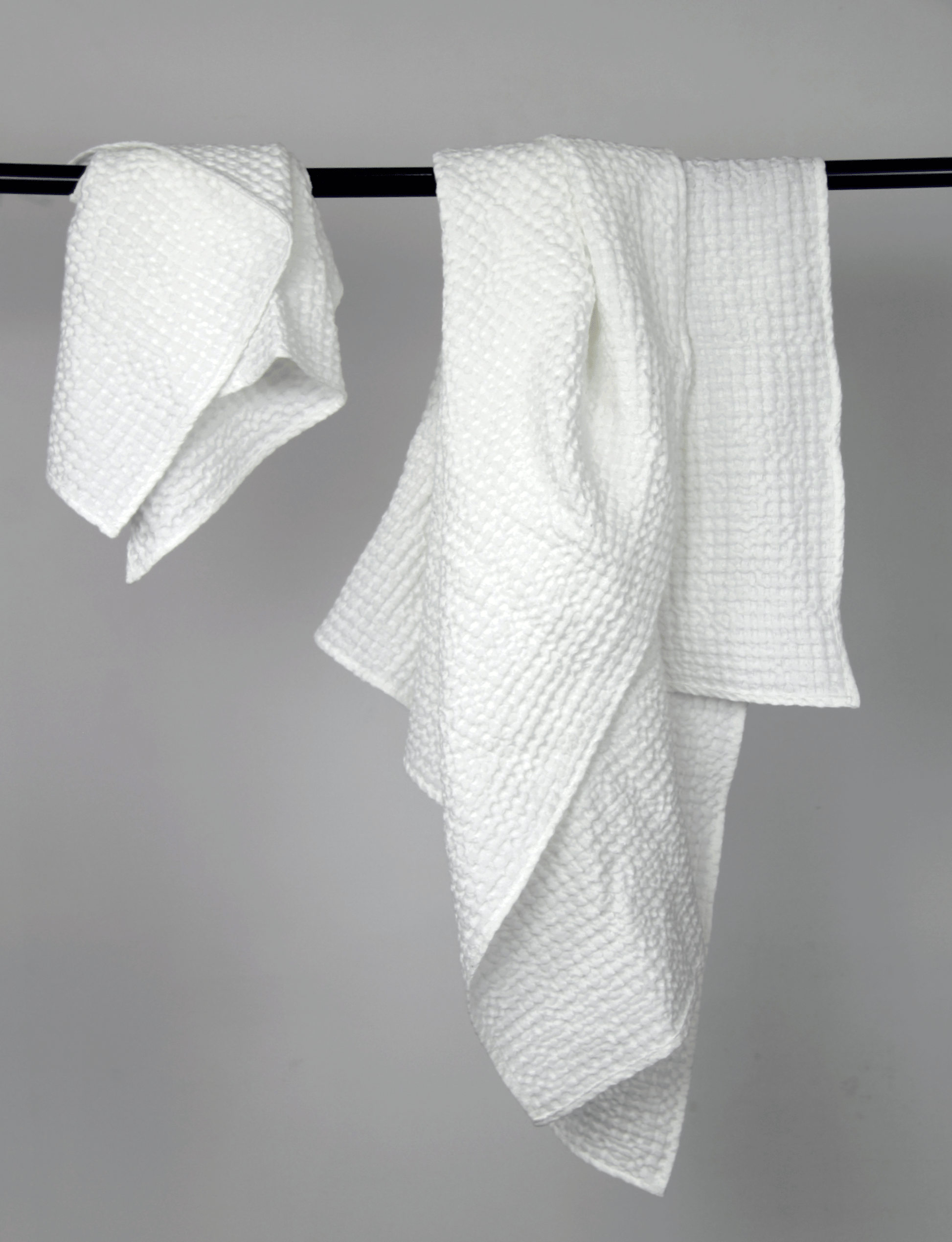 Set of linen waffle robes with towels - Salim Fashion