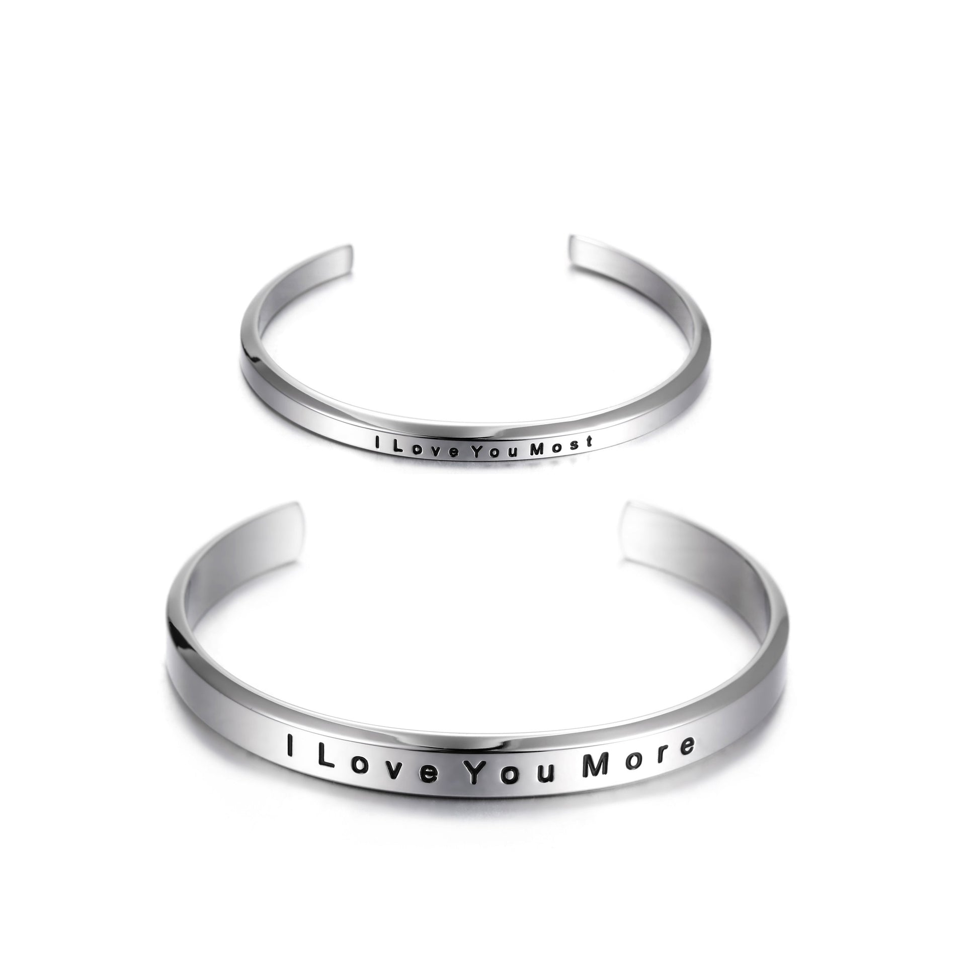 "I Love you more"&"I Love you most" Couple Cuff - Salim Fashion