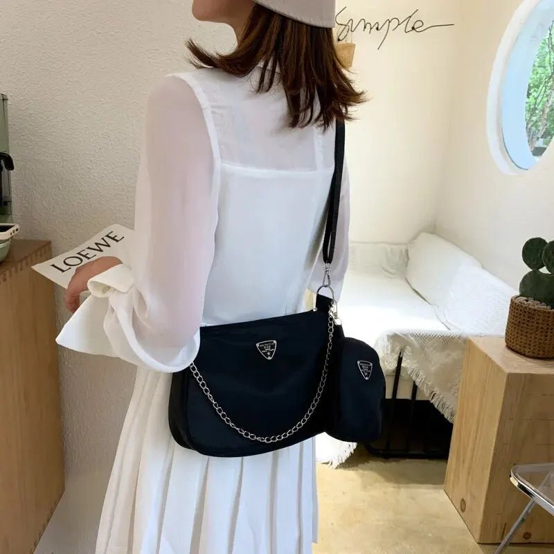 Nylon Crossbody Bag For Women Fashion Portable Casual Underarm Bag