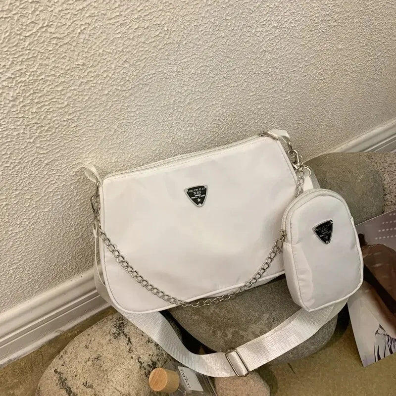 Nylon Crossbody Bag For Women Fashion Portable Casual Underarm Bag
