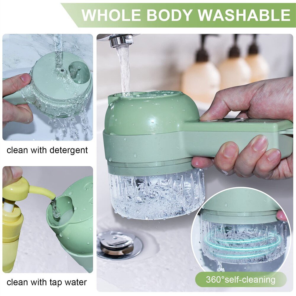 Portable Handheld 4 in 1 Electric Vegetable Slicer - Salim Fashion
