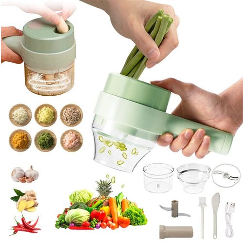 Portable Handheld 4 in 1 Electric Vegetable Slicer - Salim Fashion