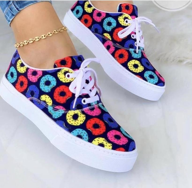 2022 Fashion Graffiti Women Sneakers Trainers Shoes - Salim Fashion