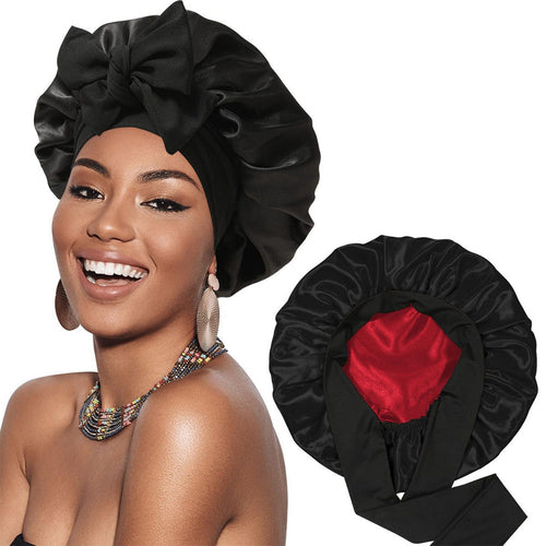 Satin Bonnet Silk Bonnet for Sleeping Silk Sleep Cap Double Layer Hair - Salim Fashion