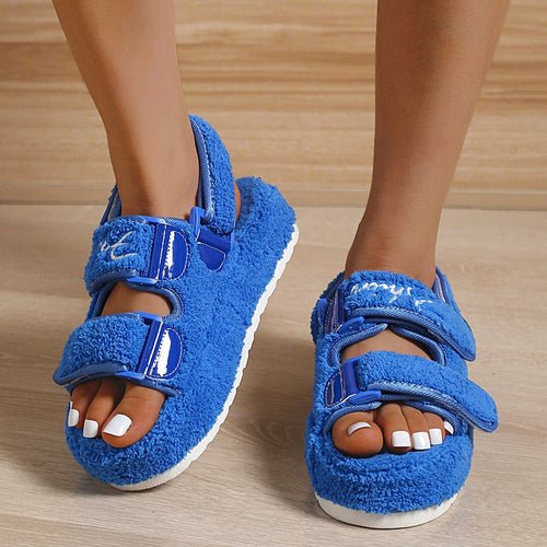 Casual Thick Bottom Women Sandals Black/Orange/Green/Blue - Salim Fashion