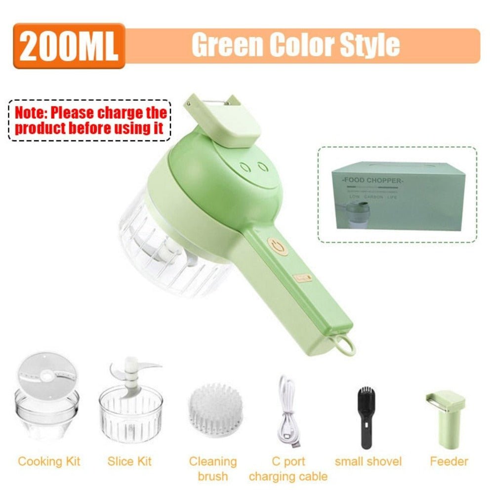 Portable Handheld 4 in 1 Electric Vegetable Slicer - Salim Fashion