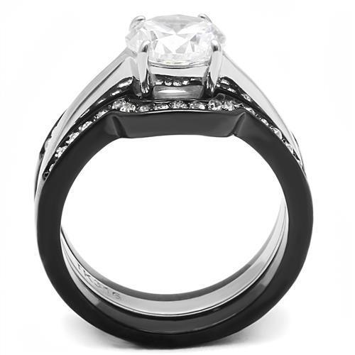Women Stainless Steel Cubic Zirconia Rings TK3214 - Salim Fashion