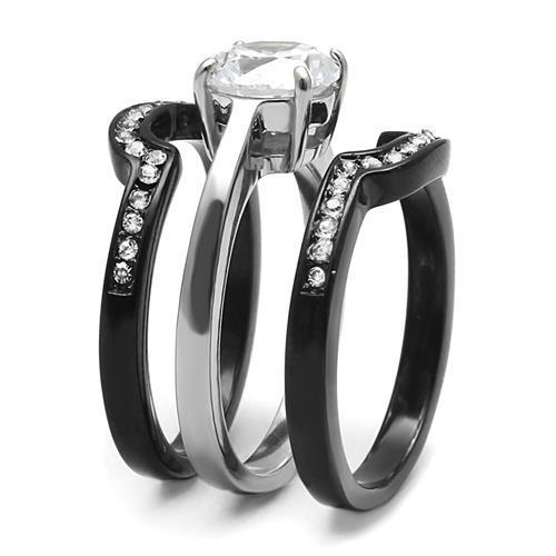 Women Stainless Steel Cubic Zirconia Rings TK3214 - Salim Fashion