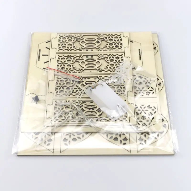 Eid Mubarak Light Wooden Led Lamp for Palace Ornament Ramadan Decoration for Patio Indoors Outdoors Events Parties Weddi