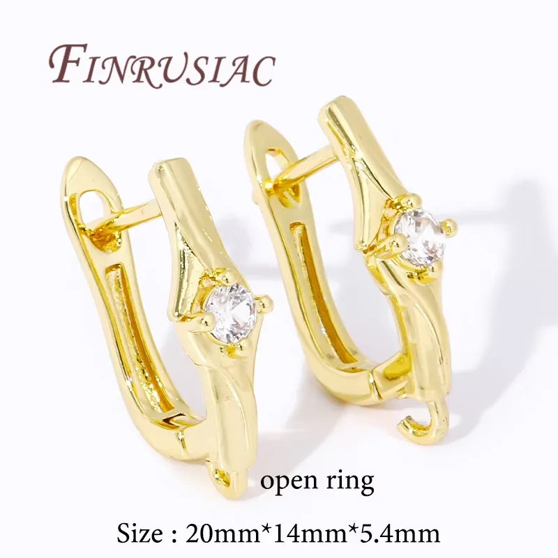 18K Gold Plated Earwires Fasteners,Earring Hook Clasp,Earrings Fixtures,Accessories For Earrings,DIY Jewelry Making Supplies