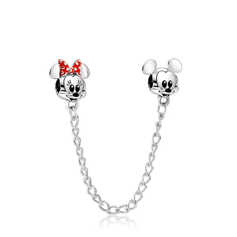 MINISO League Of Legends Mickey Mouse Minnie Plata Deley 925 Sterling Silver Charm Beads Fit Original Pandora Bracelet Jewelry