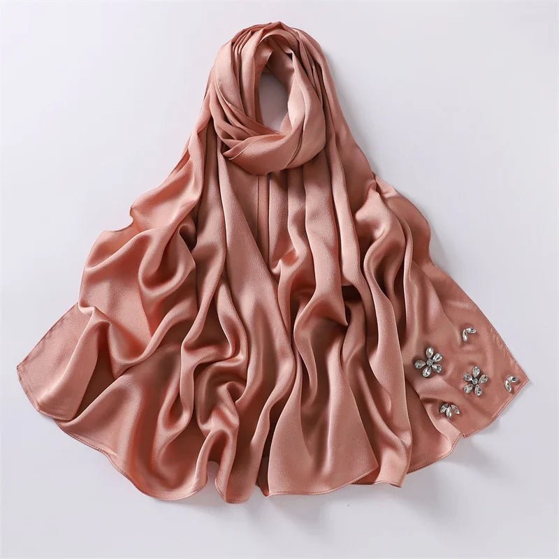 2023 Luxury Stitch Diamond Floral Bubble Chiffon Instant Hijab Shawls Lady High Quality Wrap Beach Bufandas Ramadan Muslim Sjaal