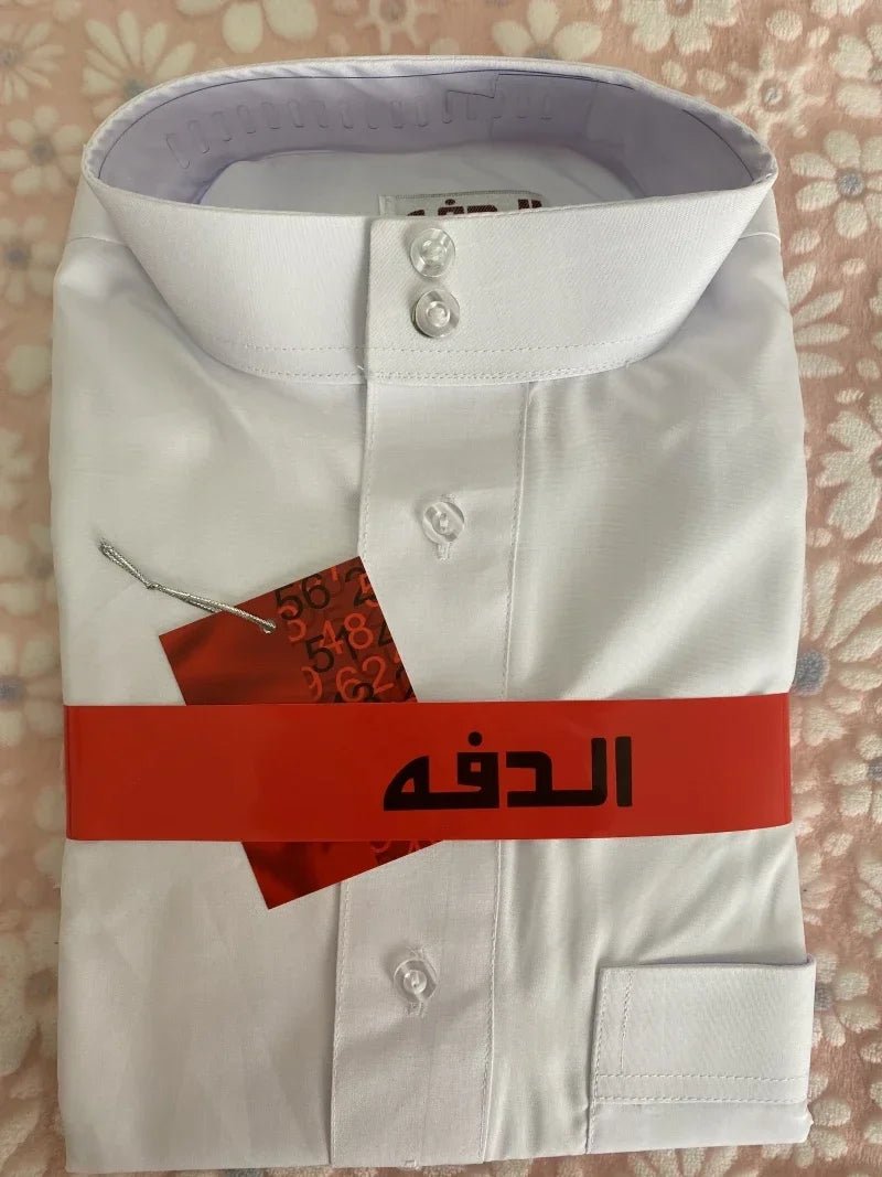 2024 Mid East Men Clothing Muslim Fashion Abayas Men's Solid Color Robe Pakistan Kaftan Arab Islamic Jubba Thobe Musulman Homme